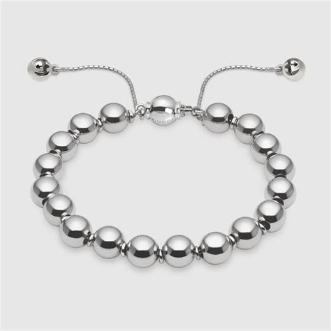 Gucci sterling silver boule bracelet